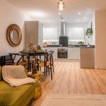 Modern open-plan kitchen and living area