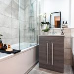 Modern bathroom with elegant fixtures.