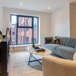 Modern living room with stylish decor