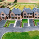 Newly built houses in a row