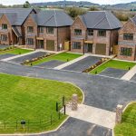 Newly built houses in a development