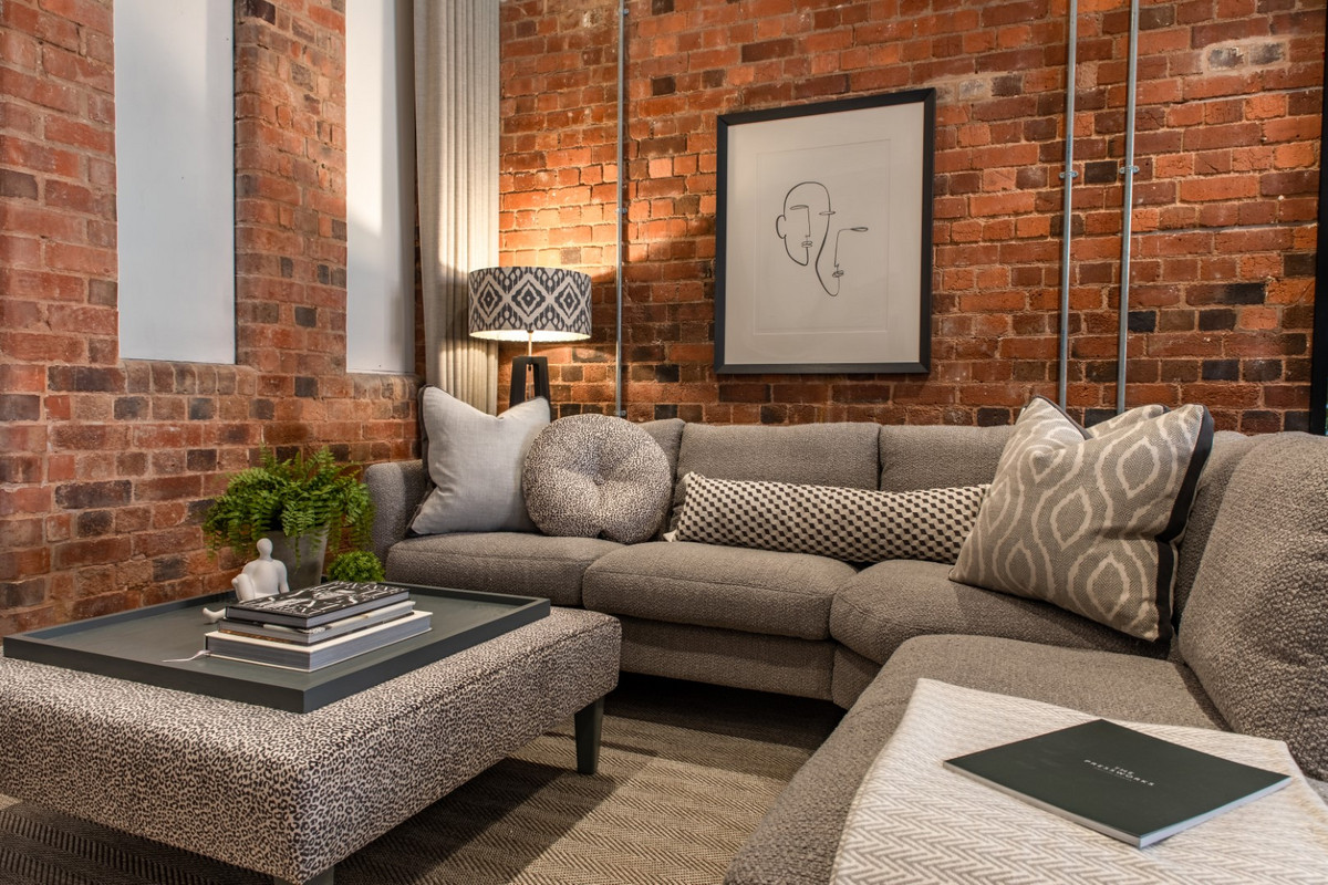 Cozy lounge with modern decor.