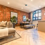Stylish open-plan living space interior.