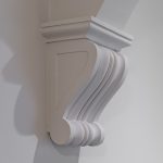 Elegant white architectural wall bracket
