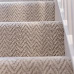 Textured carpeted stairs in natural light