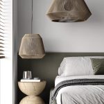 Stylish bedroom with modern decor.