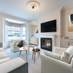 Modern living room with elegant furnishings.