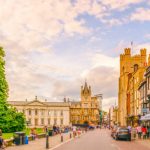 Historic street with beautiful architecture.