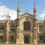 Historic university building under blue sky