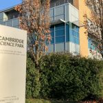Cambridge Science Park sign and building