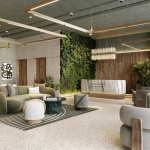 Reception area and communal space, Viridian Manchester